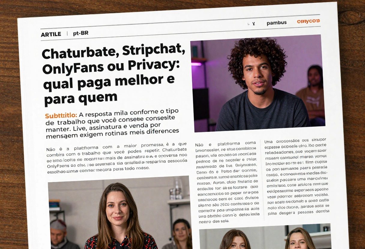 Chaturbate, Stripchat, OnlyFans ou Privacy: qual paga melhor e para quem